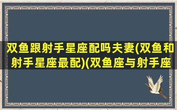 双鱼跟射手星座配吗夫妻(双鱼和射手星座最配)(双鱼座与射手座配吗 -非常运势星座网)